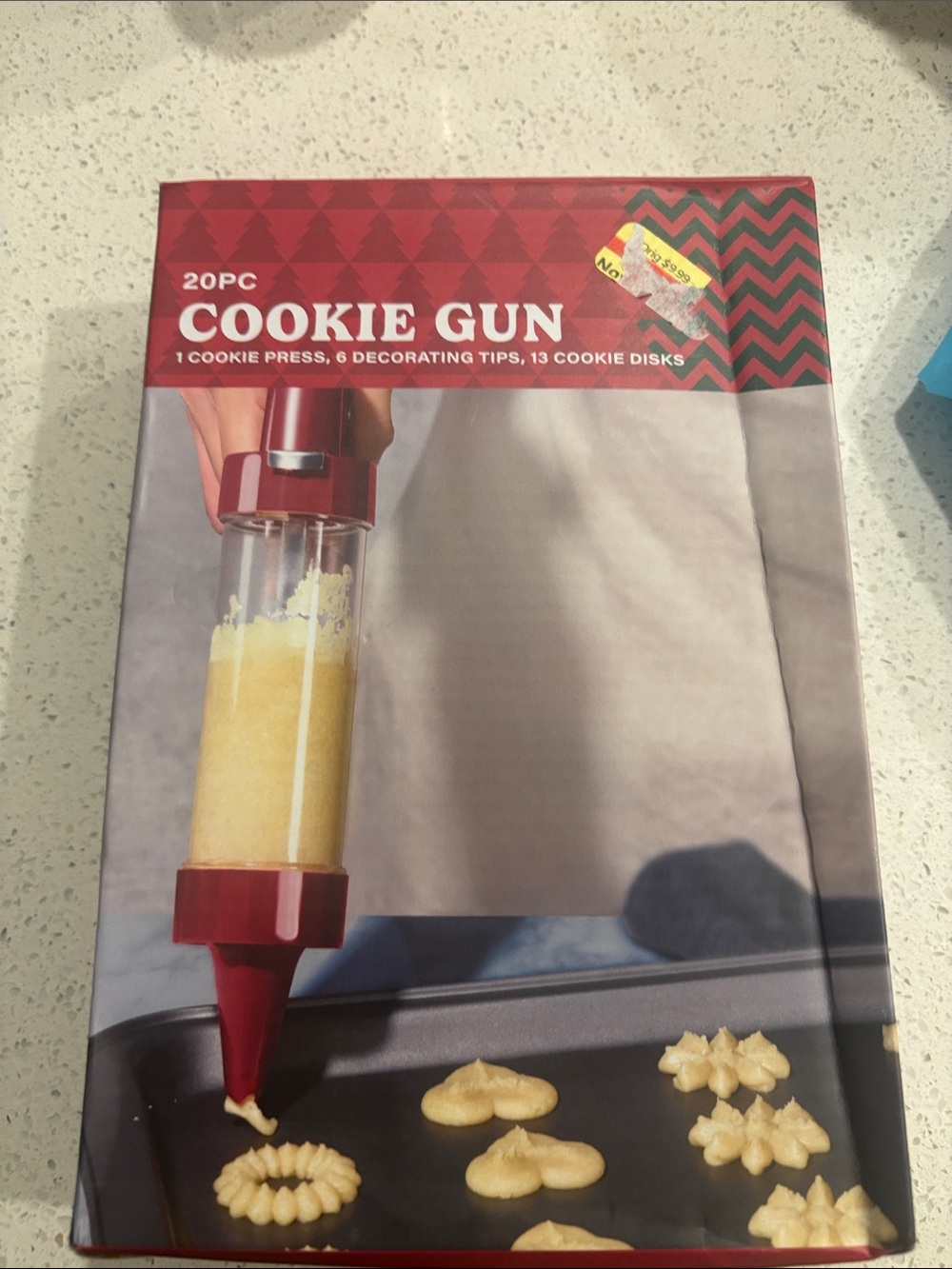 Kohl's Red and Clear 20pc Cookie Gun Cookie Press